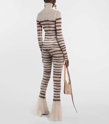 x KNWLS striped turtleneck top | Jean Paul Gaultier