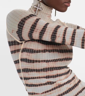 x KNWLS striped turtleneck top | Jean Paul Gaultier