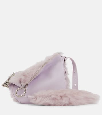 Borsa Knight Small in pelle e shearling  | Burberry