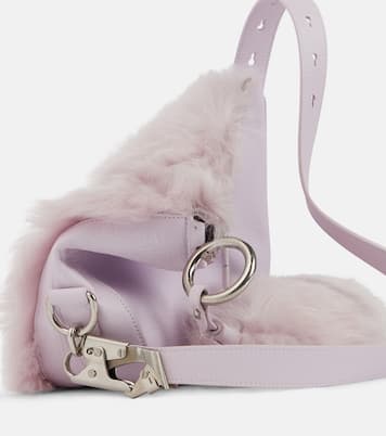 Borsa Knight Small in pelle e shearling  | Burberry