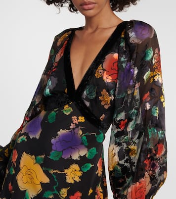 Floral silk midi dress | Rixo