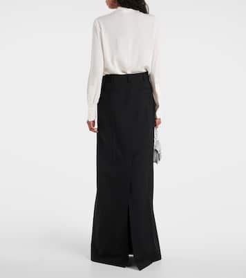 Gonna lunga in lana e mohair  | Valentino