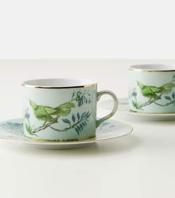 Secret Garden set of 2 teacups and saucers | Aquazzura Casa