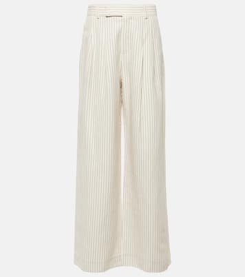 Pantalon ample en coton et lin | Frame