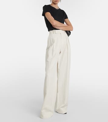 Pantalon ample en coton et lin | Frame
