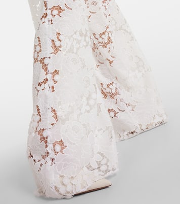 Weite High-Rise-Hose aus Spitze | Oscar de la Renta