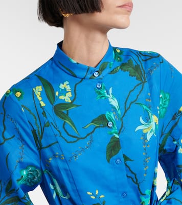 Vestido midi de algodón y lino | Erdem