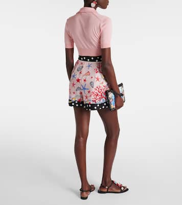 Crop top Capri de seda | Dolce&Gabbana