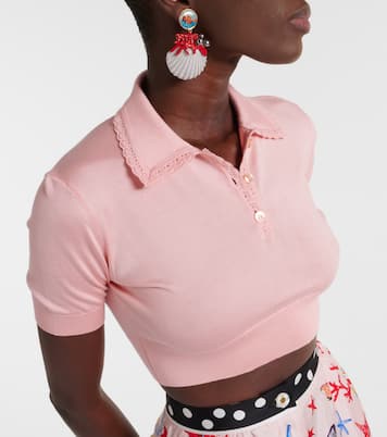 Crop top Capri de seda | Dolce&Gabbana