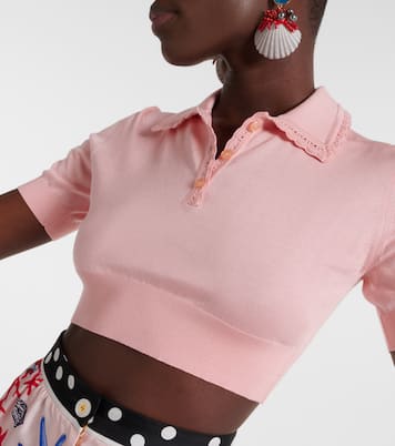 Crop top Capri de seda | Dolce&Gabbana