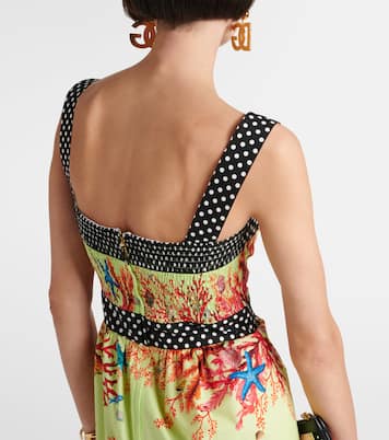 Bedrucktes Minikleid Capri aus Baumwolle | Dolce&Gabbana