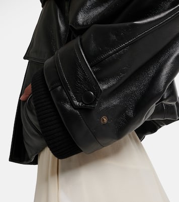 Cropped leather bomber jacket | Chloé