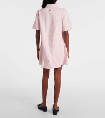 Abito chemisier in denim a pieghe | Ganni
