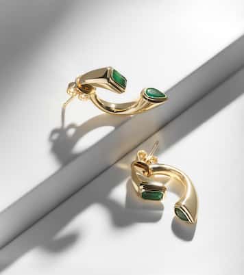Boucles d'oreilles Bypass en or 18 ct et émeraudes | Shay Jewelry