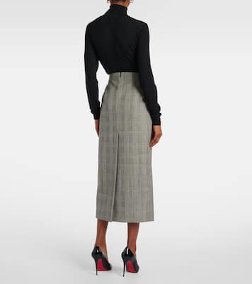 Prince of Wales check midi skirt | Wardrobe.NYC