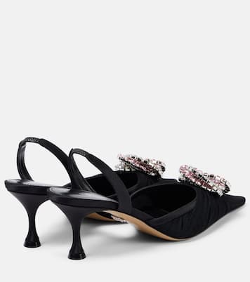 Slingback-Pumps Galaxy aus Mesh mit Kristallen | Mach & Mach