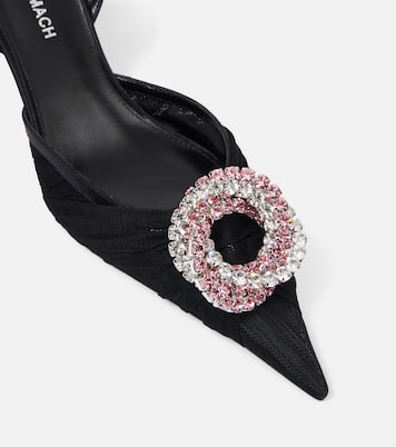 Slingback-Pumps Galaxy aus Mesh mit Kristallen | Mach & Mach