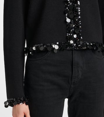 Kendra sequined wool and cashmere cardigan | Tory Burch