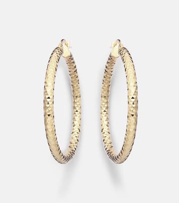 Bold Sparkle Medium 14kt gold hoop earrings | Stone and Strand