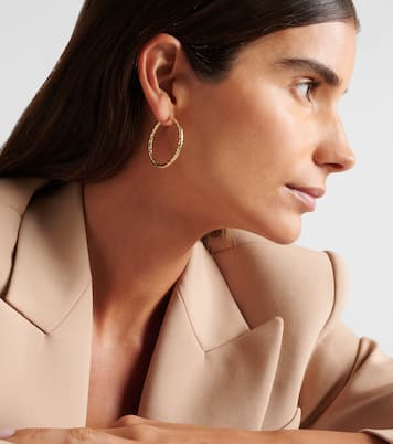 Bold Sparkle Medium 14kt gold hoop earrings | Stone and Strand