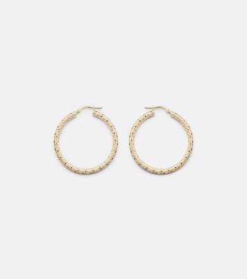 Bold Sparkle Medium 14kt gold hoop earrings | Stone and Strand