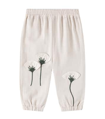 Baby Bestickte Hose Anje aus Leinen | Donsje