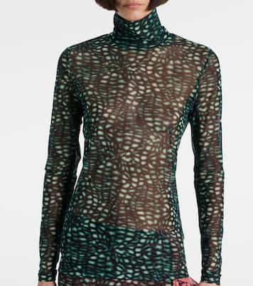 Lupetto trasparente con stampa | Dries Van Noten