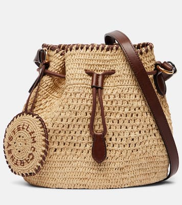 Falabella Small raffia bucket bag | Stella McCartney