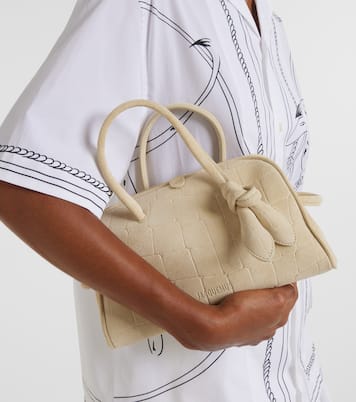 Turismo Small croc-effect suede tote bag | Jacquemus