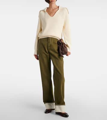 Ballerinas Cap Toe aus Veloursleder | Tory Burch