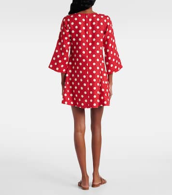 Miniabito Nina in lino a pois | Posse