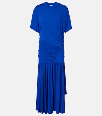 Vestido camisero de jersey drapeado | Ferragamo
