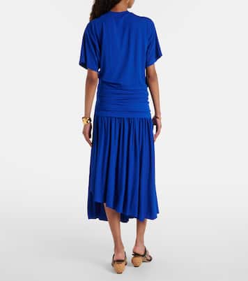 Vestido camisero de jersey drapeado | Ferragamo