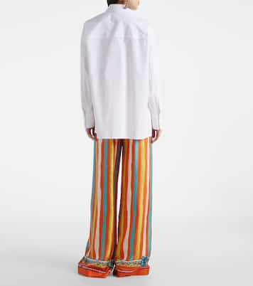 Camisa oversized en mezcla de algodón | Dolce&Gabbana