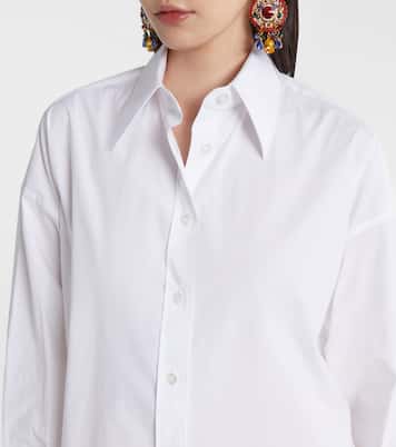 Camisa oversized en mezcla de algodón | Dolce&Gabbana