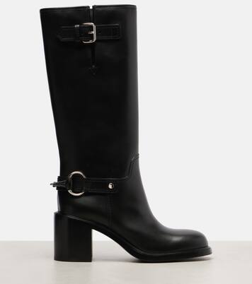 Horsebit leather knee-high boots | Gucci