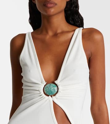 Mineral Stone embellished jersey maxi dress | Christopher Esber