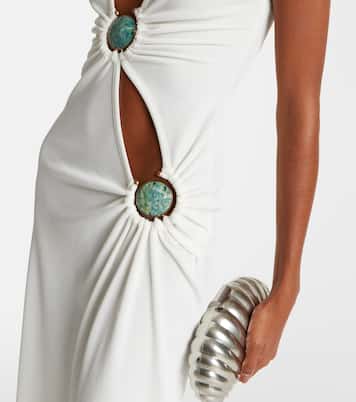 Mineral Stone embellished jersey maxi dress | Christopher Esber