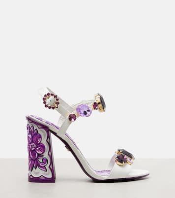 Majolica embellished leather sandals | Dolce&Gabbana