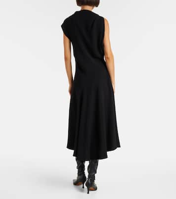Vestido midi asimétrico Rue de crepé | Proenza Schouler