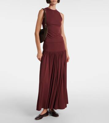 Gathered jersey maxi skirt | Aya Muse