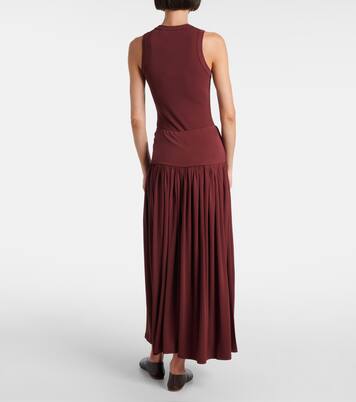 Gathered jersey maxi skirt | Aya Muse