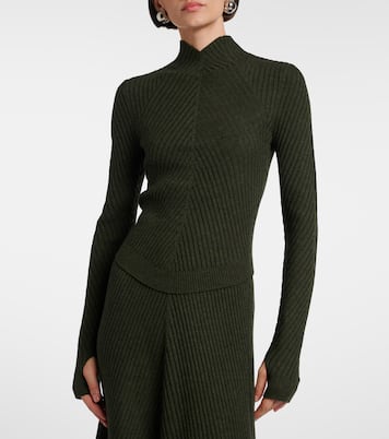 Ribbed-knit wool turtleneck sweater | Victoria Beckham