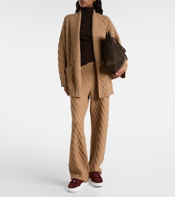 Tmaxi Teddy-trimmed suede sneakers  | Max Mara