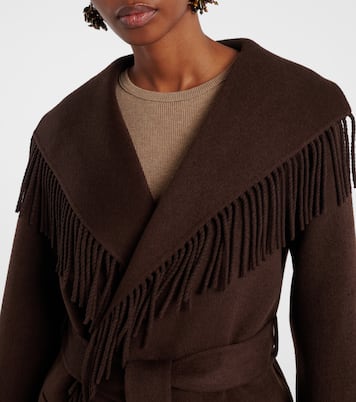 Rowen fringed wool-blend jacket | Simkhai