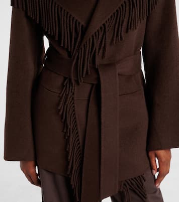 Rowen fringed wool-blend jacket | Simkhai