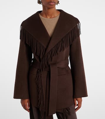 Rowen fringed wool-blend jacket | Simkhai