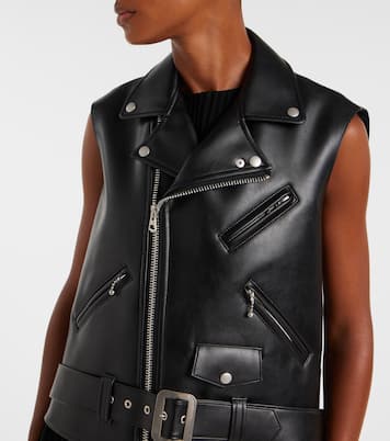 Vestido largo de piel sintética y jersey | Junya Watanabe
