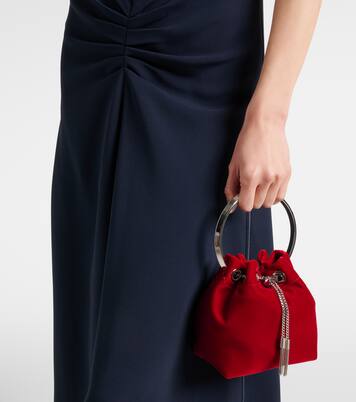 Bon Bon Small velvet bucket bag | Jimmy Choo