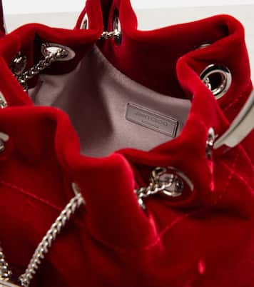 Bon Bon Small velvet bucket bag | Jimmy Choo